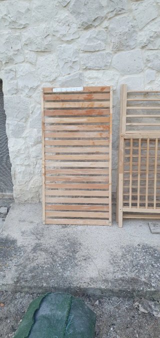 Cuna bebé madera natural con colchón 60x120
