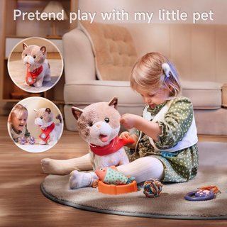 TUMAMA gato interactivo camina maulla peluche