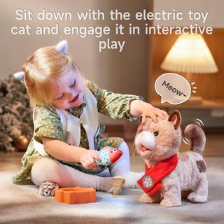 TUMAMA gato interactivo camina maulla peluche