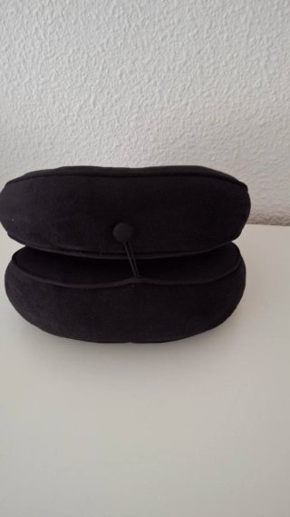 Cojín para coxis de terciopelo negro