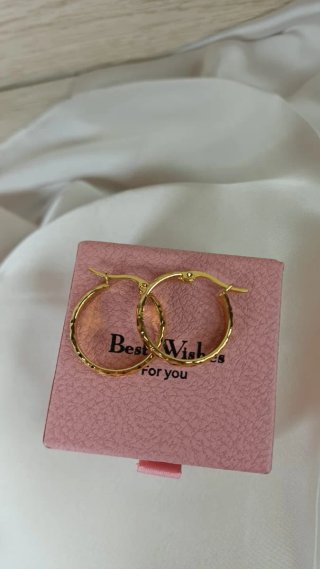 Pendientes Aro Pequeño Vintage Chapado Oro