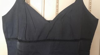 Vestido largo satinado negro