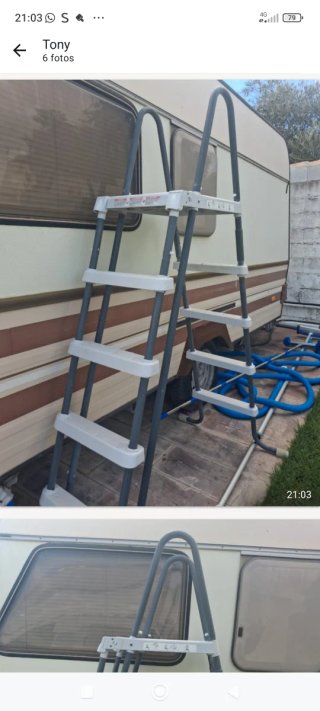 Escalera para piscina elevada