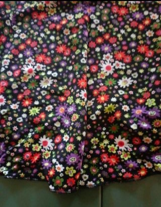 Gonna vintage floreale nera