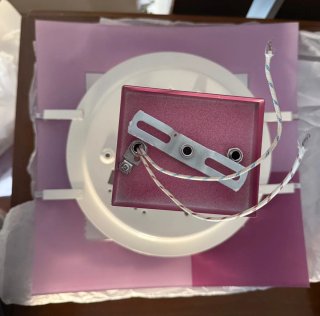 Lámpara de dormitorio rosa y morada