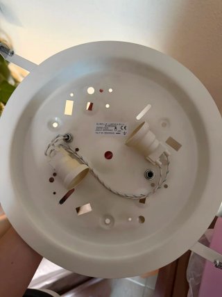 Lámpara de dormitorio rosa y morada