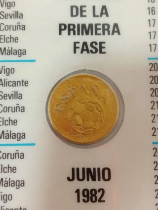 Moneda Conmemorativa Mundial Fútbol 1982
