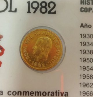 Moneda Conmemorativa Mundial Fútbol 1982