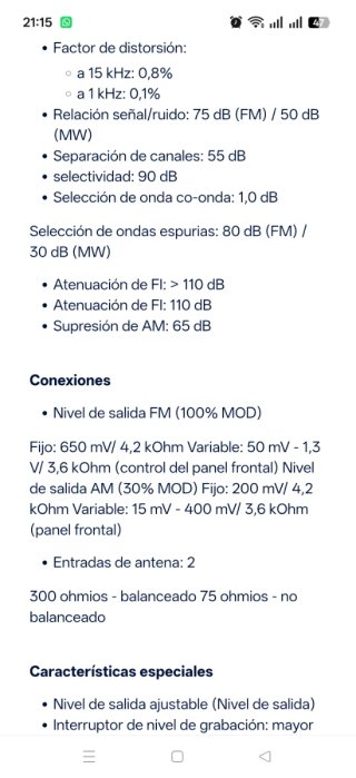 Pioneer TX-8500 II Receptor Estéreo Plata