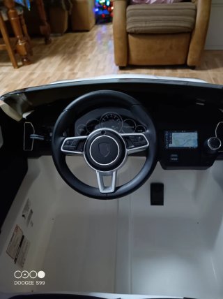Coche Batería Gemelar Porsche Blanco