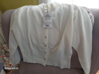 Chaqueta punto Saint Tropez blanca talla S