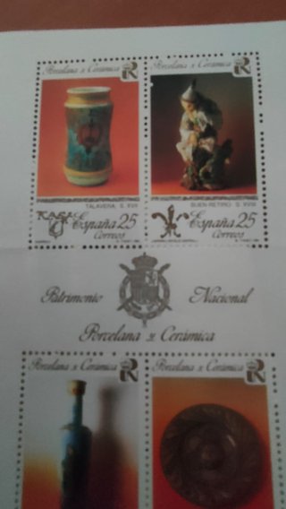 3 Hojas Bloque Sellos Patrimonio Nacional 1991