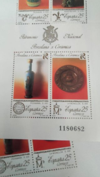 3 Hojas Bloque Sellos Patrimonio Nacional 1991