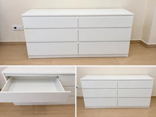 Cómoda IKEA MALM 6 cajones blanca