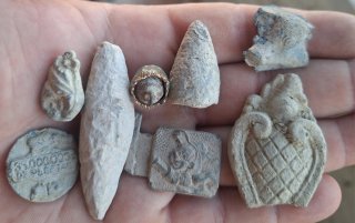 Lote de 9 piezas antiguas españolas