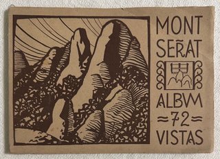 Años 40 Montserrat folleto y emblema, catalanismo