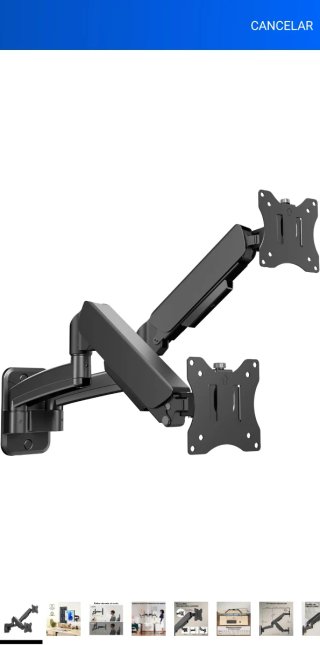 Soporte de pared para 2 monitores