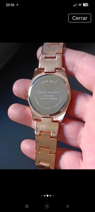 Reloj Vernier Oro Rosa con Cristales
