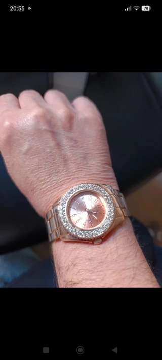 Reloj Vernier Oro Rosa con Cristales