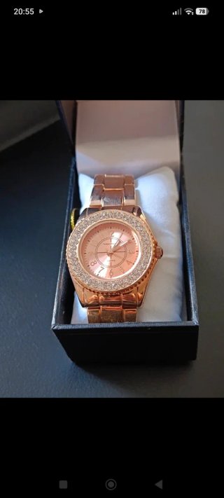 Reloj Vernier Oro Rosa con Cristales