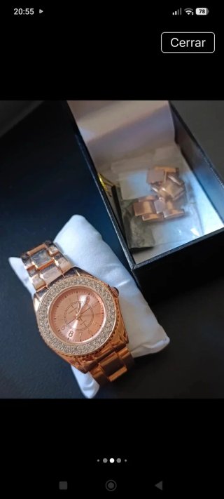 Reloj Vernier Oro Rosa con Cristales
