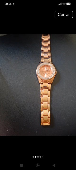 Reloj Vernier Oro Rosa con Cristales
