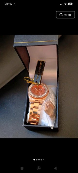 Reloj Vernier Oro Rosa con Cristales