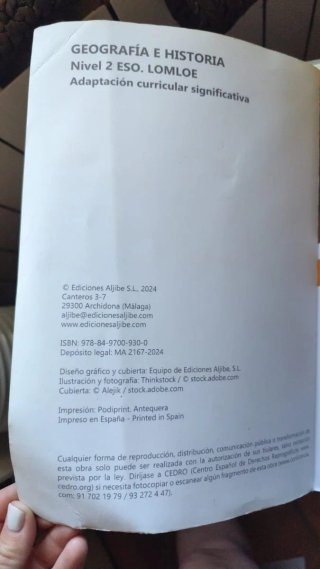 Libro de geografía e historia 2° ESO
