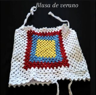 Blusa de verano crochet multicolor