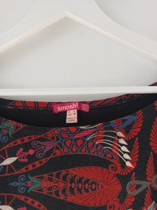 Camiseta larga Smash estampada