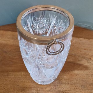 Secchiello vintage Champagne Cristallo argento 800