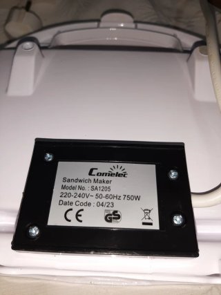 Sandwichera Comelec 750W