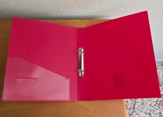 Carpeta/archivador anillas (rojo)
