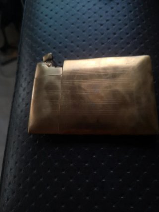 Mechero y pitillera Bronce vintage