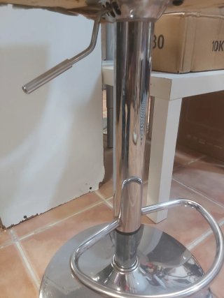 Pata de taburete elevable cromado