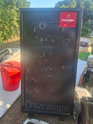 Pizarra para bar
