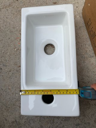 Lavabo de cerámica blanco