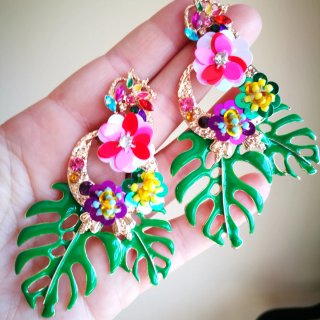 Pendientes Zara Flores y Hojas