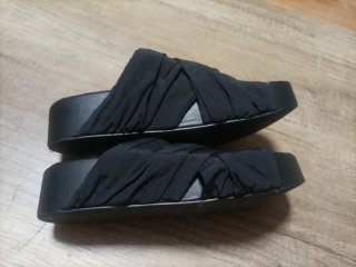 Sandalias Zara Plataforma Negras T39