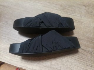 Sandalias Zara Plataforma Negras T39