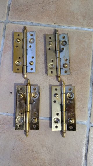 4 Bisagras Anti Palanca Doradas