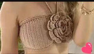 Conjunto Top y Falda Crochet Beige