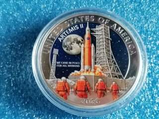 Moneda Artemis II 2026