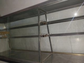 Vitrina expositora hostelería cristal y acero inox