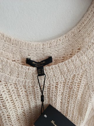 Top Massimo Dutti Beige Talla S