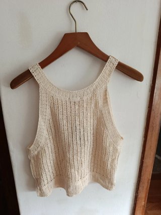 Top Massimo Dutti Beige Talla S