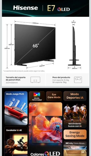Televisión Hisense 65 Smart TV