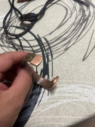 Pulsera Cobre y Plata Diseño Círculos