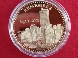 Moneda Conmemorativa Torre Gemela Sept 11 2001