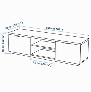 Mueble TV blanco y negro